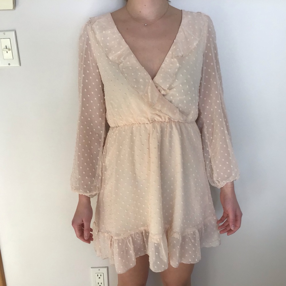 Shein Pink Dot Dress - Picture 1 of 7